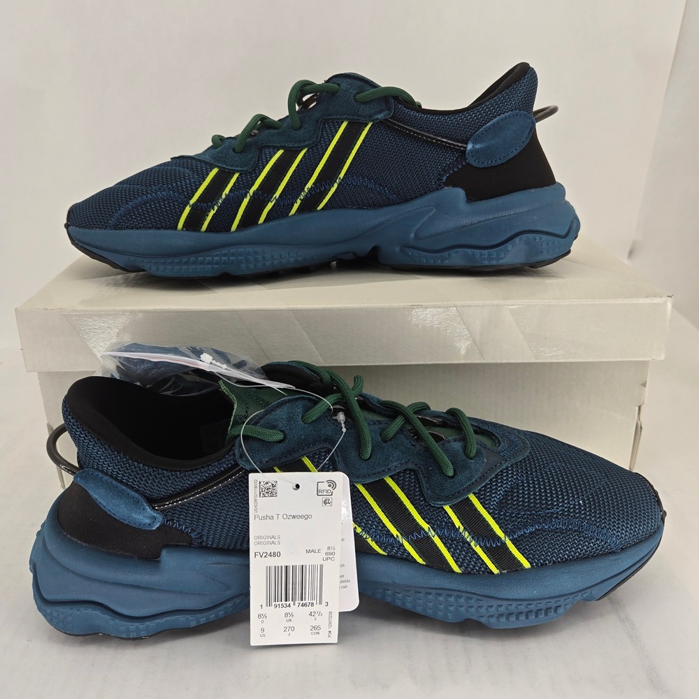 Adidas Ozweego Pusha T King Push Tech Mineral Blue Green‎ FV2480 Mens Size 9 NEW